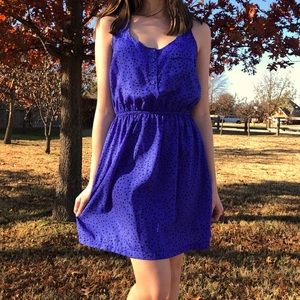 Blue Polka Dotted Dress
